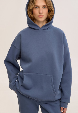 Худи трёхнитка утепленная vintage indigo (синий) Худи трёхнитка утепленная vintage indigo (синий)